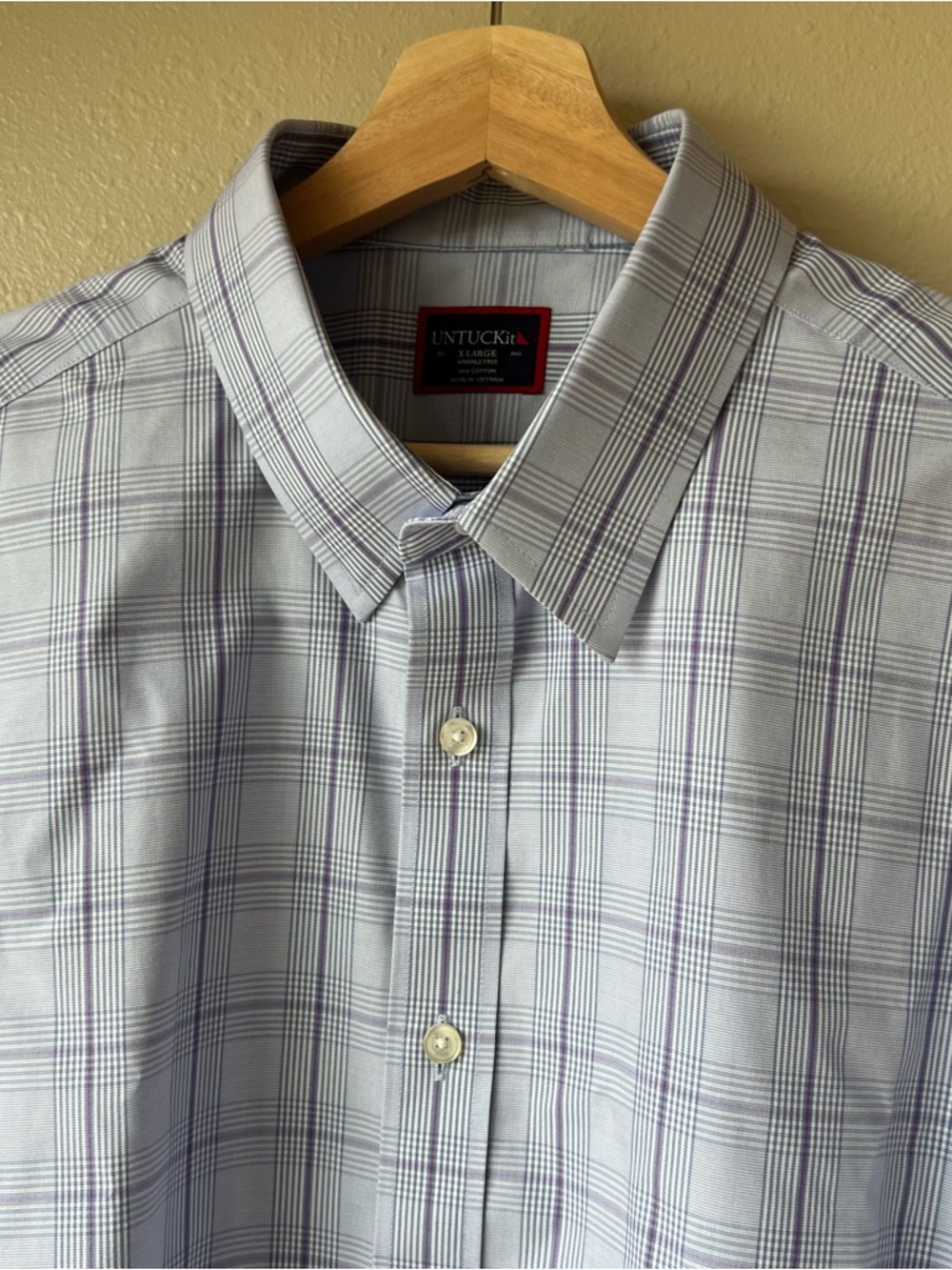 UNTUCKit Salisire Shirt Mens XL Purple Blue Long Sleeve Button Up Wrinkle Free - Picture 4 of 12